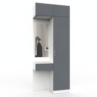 Набор мебели для прихожей "Марсель-203" МР 01-203 В2490 Ш1000 Г420 (ЛДСП Графит серый) Набор мебели для прихожей "Марсель-203" МР 01-203 В2490 Ш1000 Г420 (ЛДСП Графит серый)